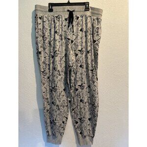 DISNEY (Womens XXL) Princess Cuffed Lounge Sweatpants Gray